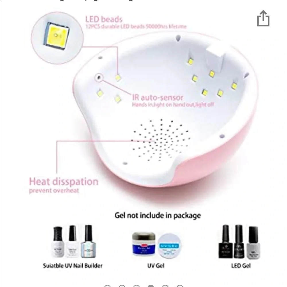 UV LED Nail Lamp Cure Gel Nails - Picture 2 of 4